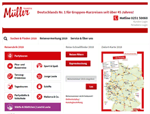 Tablet Screenshot of mueller-touristik.de